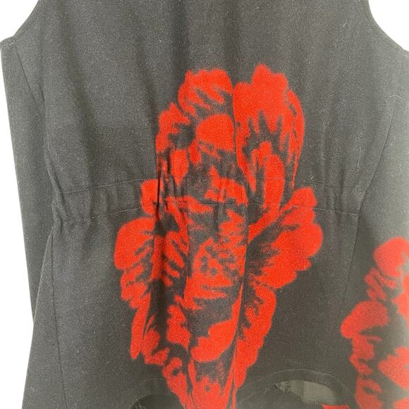 Democracy Women Wool Blend Floral Vest Size Small Boho Artsy Western Ranch Retro - Picture 5 of 8